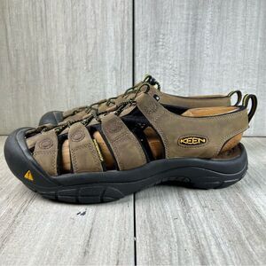 Keen Newport Brown Leather Closed Toe Sandal Waterproof Sneaker Mens Size 10